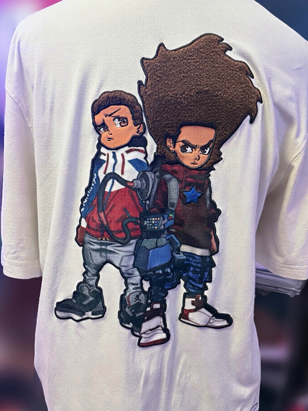 The Boondocks from Adult Swim White Short-Sleeve Graphic Tee w/ texture